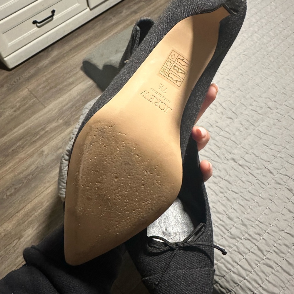 J.Crew Elegant Black Mary Jane Heels(Colette cap-toe pumps )made in Italy - Picture 4 of 4